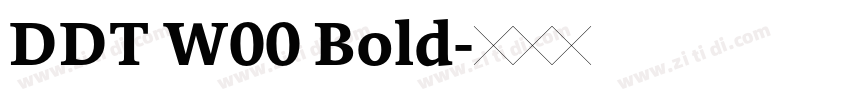 DDT W00 Bold字体转换